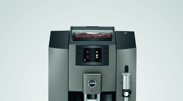 JURA Kaffeevollautomat E8 Dark Inox (EB) -17 Spezialitäten auf Knopfdruck