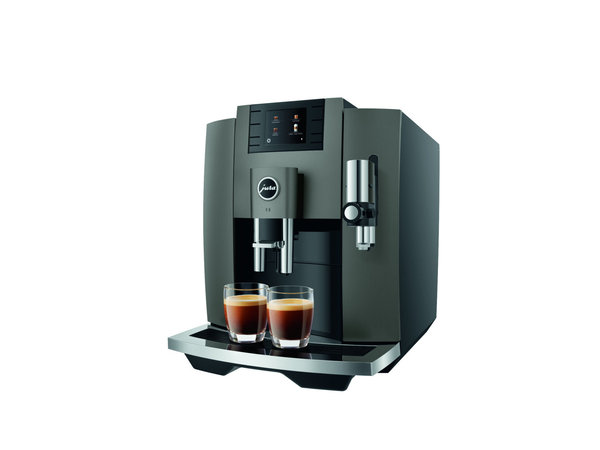 JURA Kaffeevollautomat E8 Dark Inox (EB) -17 Spezialitäten auf Knopfdruck