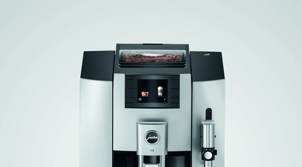 JURA Kaffeevollautomat E8 Moonlight Silver (EA) -17 Spezialitäten auf Knopfdruck